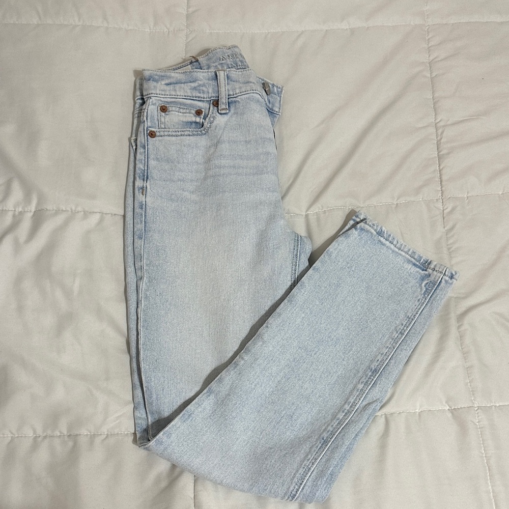 American Eagle Outfitters Light Blue Straight Leg Jeans